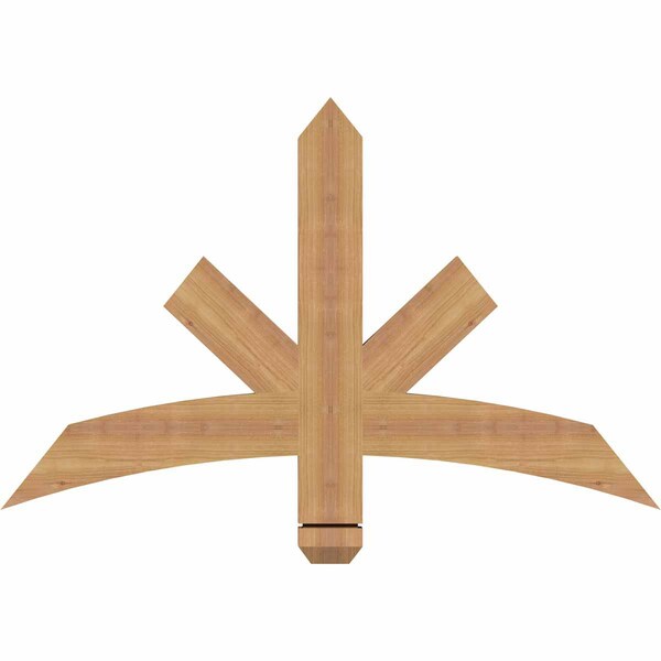 Ekena Millwork Alberta Smooth Timber Gable Bracket, Western Red Cedar, 36"W x 23"H x 1 1/2"D x 3 1/2"F, 15/12 Pitch GBW036X23X0204ALB00SWR - main